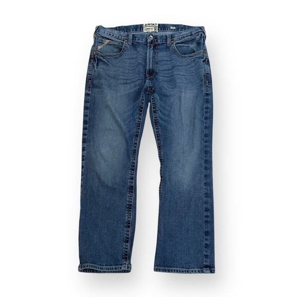 Ariat Men’s M5 Jeans Stillwell Straight Fit Leg 38/30 Embroidered Fargo Wash - Picture 1 of 15